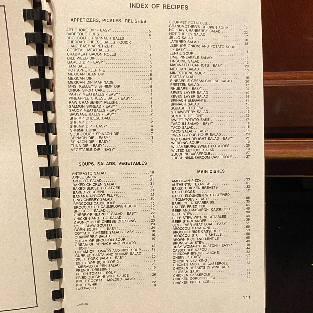 Allegheny Eats 1987 community Recipe Book